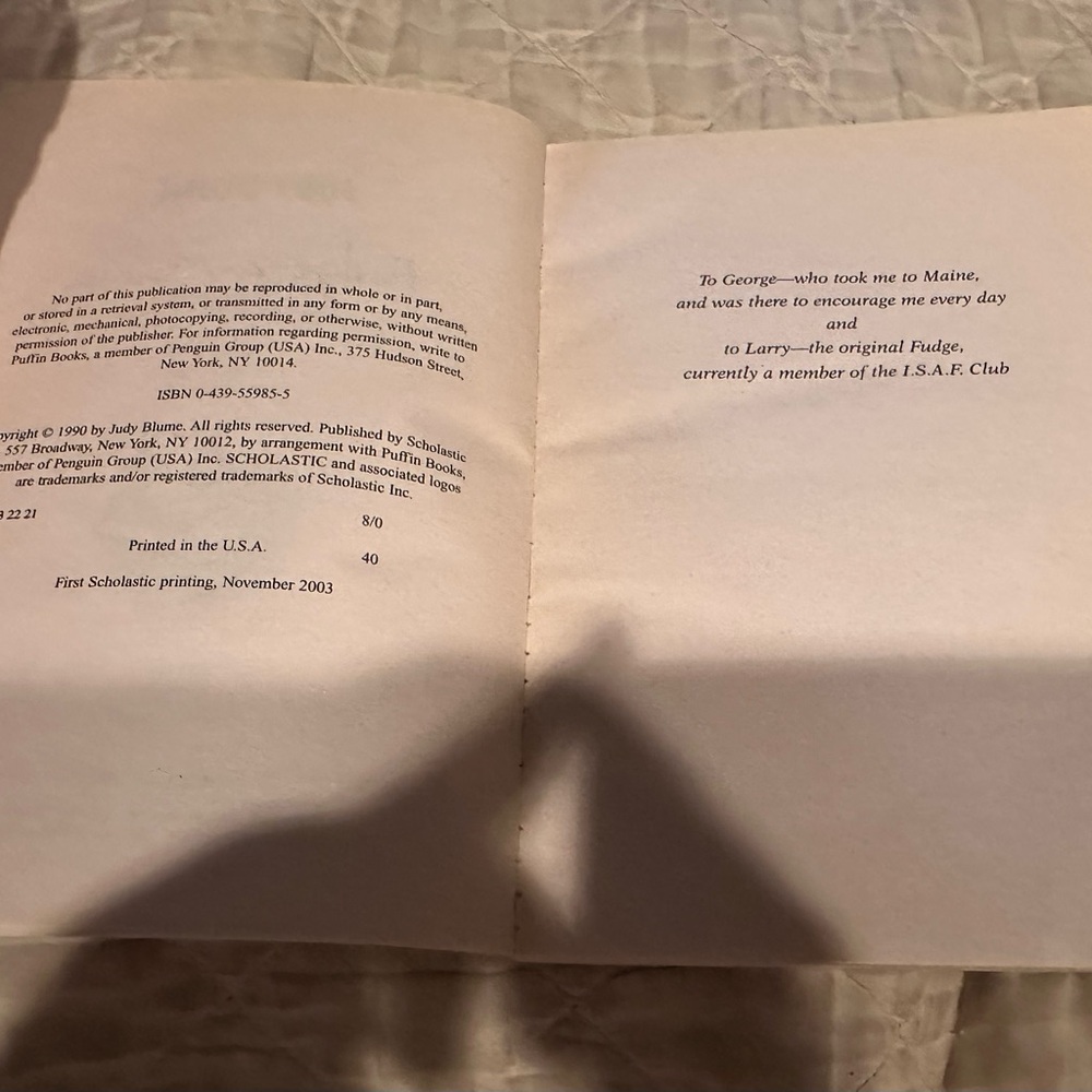 Judy Blume Fudge-a-Mania Book - Picture 2 of 7